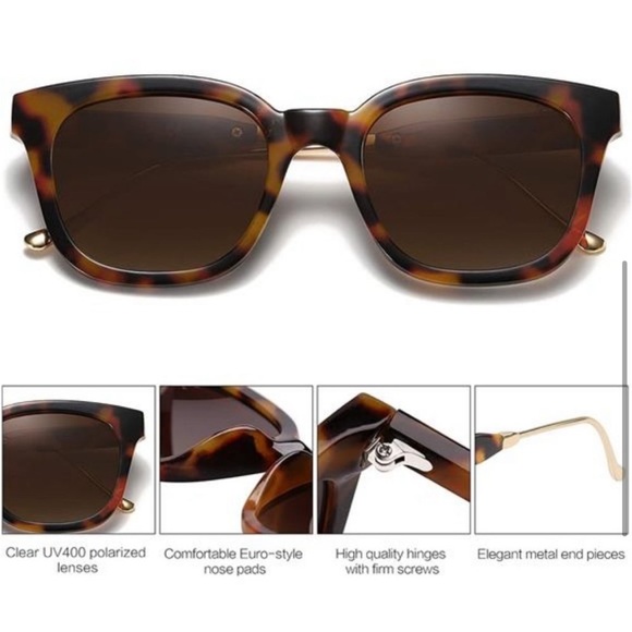 Classic Square Polarized Sunglasses Womens Mens Retro Trendy Shades *New* main image 7